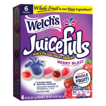 Welch's  Juicefuls  Juicy Filled Fruit Snacks  Berry Blast
