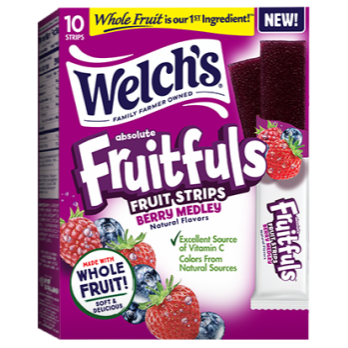 Welch's  Absolute Fruitfuls  Fruit Strips Berry Medley